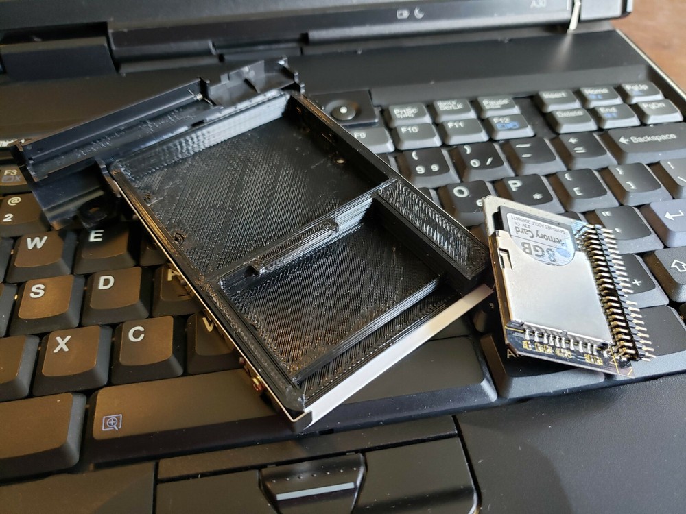 2.5" (laptop) microSD / SD to IDE hard drive carrier with electronics