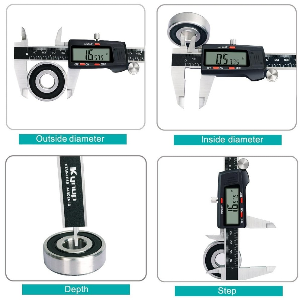 Precision Stainless Steel Digital Caliper - 3-Unit Conversion & Auto Off Feature