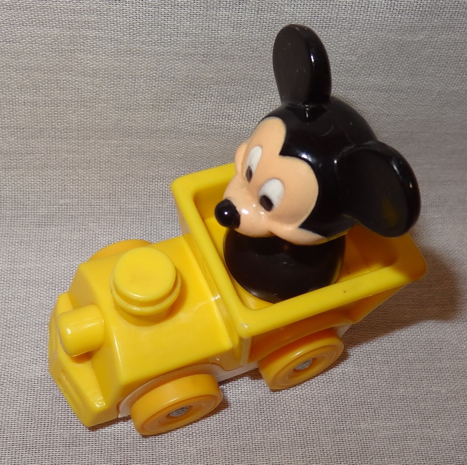 Mickey Mouse Disney Train Engineer Toy 2" Yellow Illco