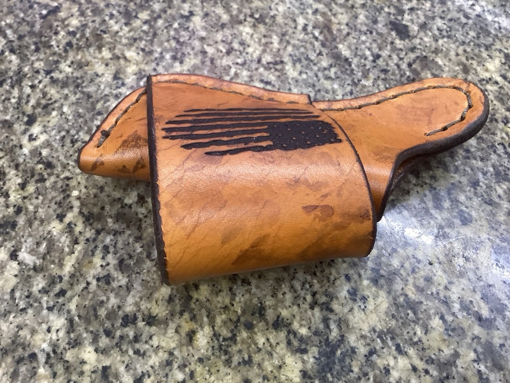 Leather Folding Knife Sheath Horizontal for Trapper Size (Sheath Only)