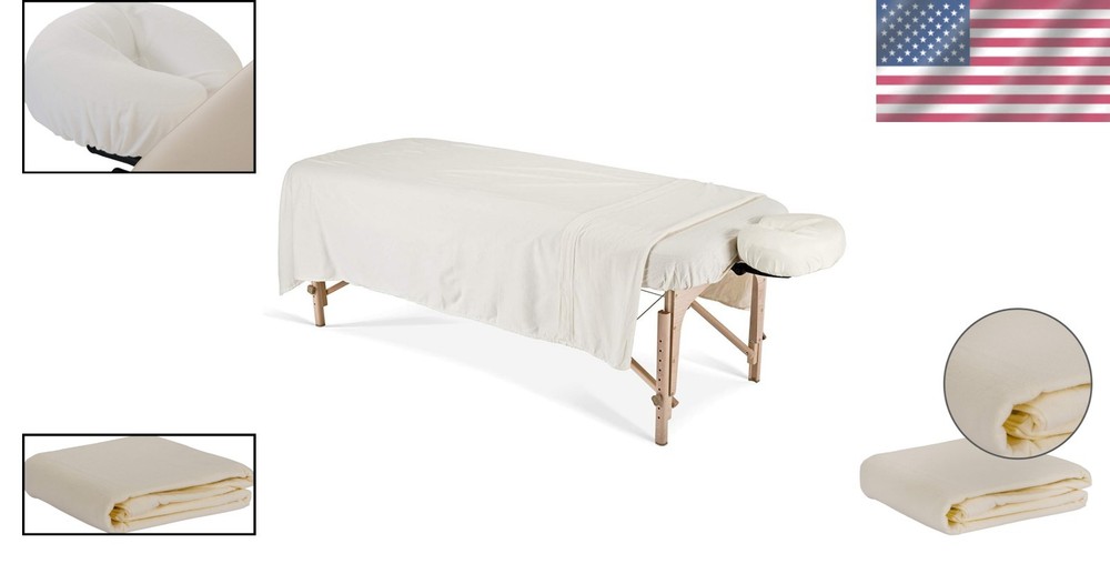 Pre-Shrunk Flannel Massage Table Sheet Set - Durable Comfort for Professionals