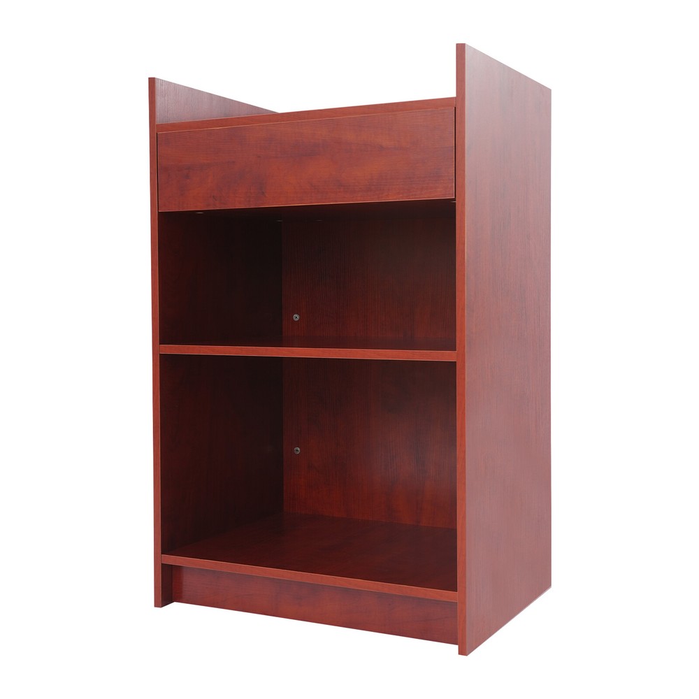 Elegant Maple Leaf Presentation Stand with Spacious Storage & Drawer