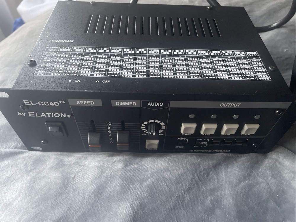 Elation EL-CC4D 4 Channel Speed Dimmer Flash Audio 16 Pattern DJ Stage Lights