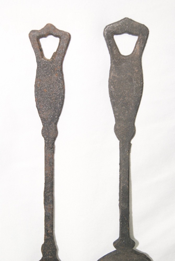 Cast Iron Kitchen Camp Fork & Spoon Set 11" Wall Decor