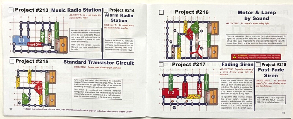 ELECTRONIC SNAP CIRCUITS KIT - Complete Set (Projects 102-305) By ELENCO (2012)