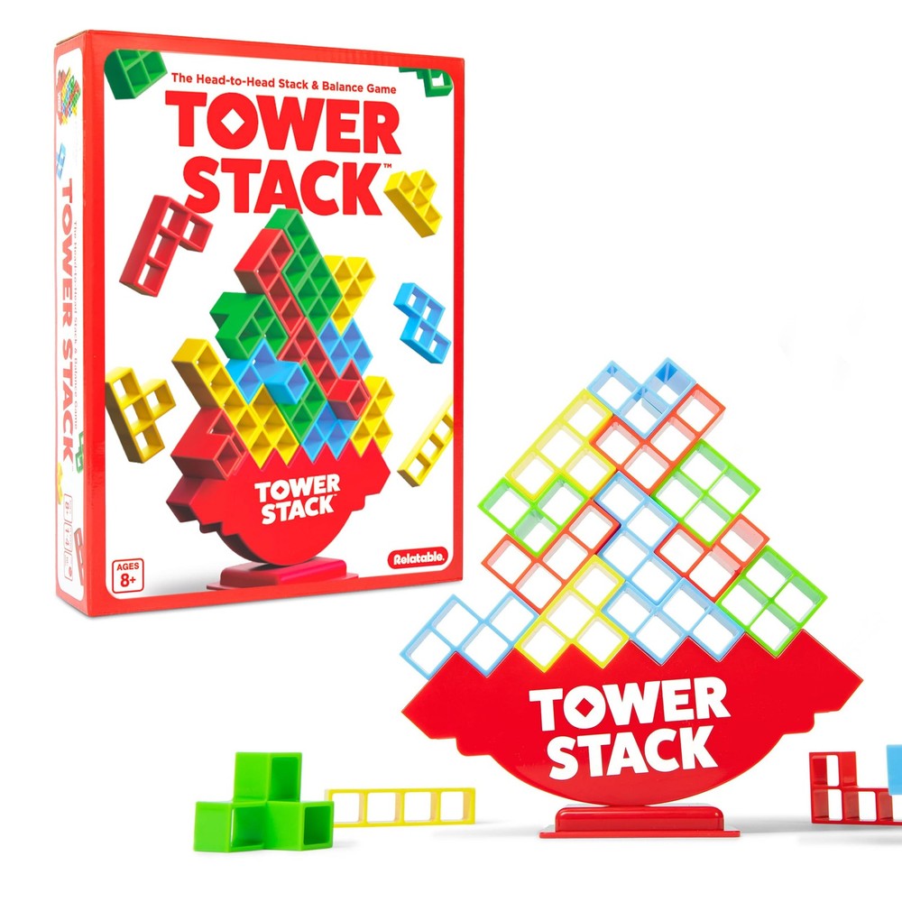 Tower Stack by Relatable, Exciting Game for Kids & Adults Small, Gray