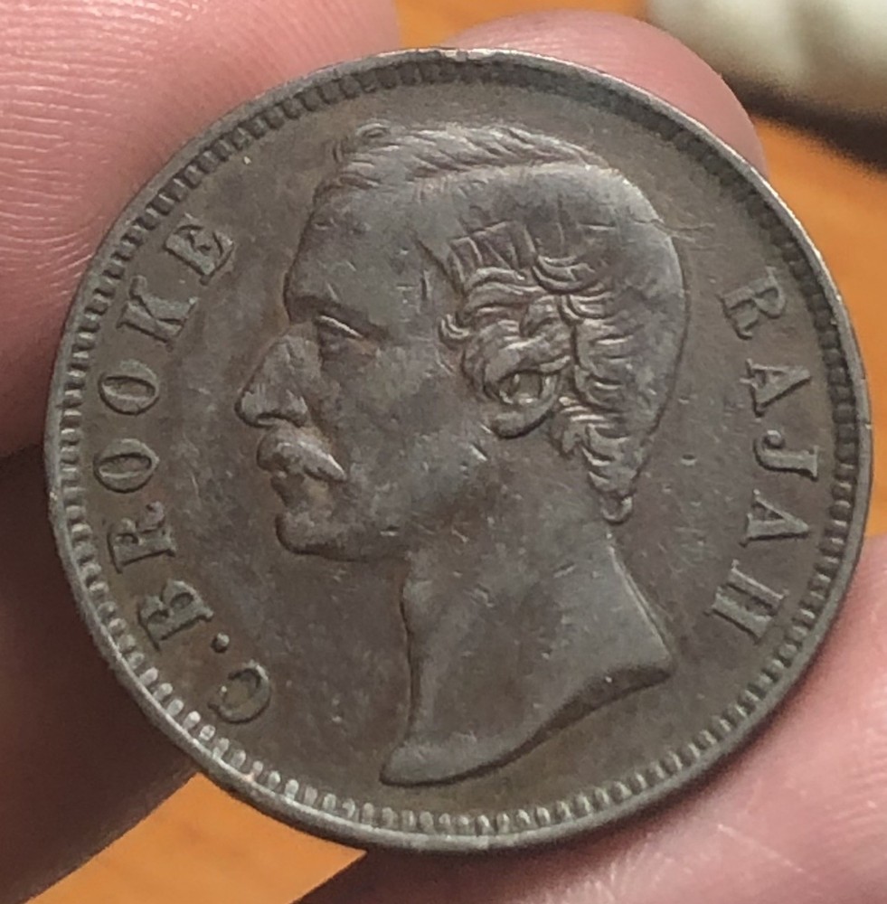SARAWAK KM6 1 Cent 1886 Nice Grade