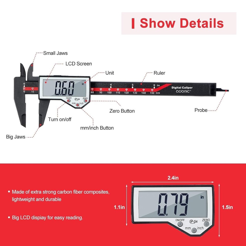 Precision Digital Caliper 0-6