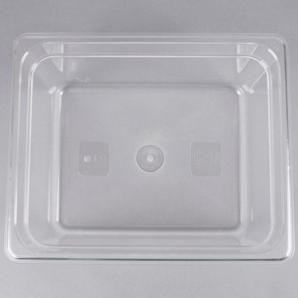 4 PACK Half Size Polycarbonate Clear Plastic 6" Deep Food Prep Table Pan 1/2