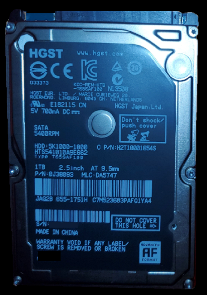 Xbox One X & S 1TB HGST Internal Hard Drive Replacement System Software option