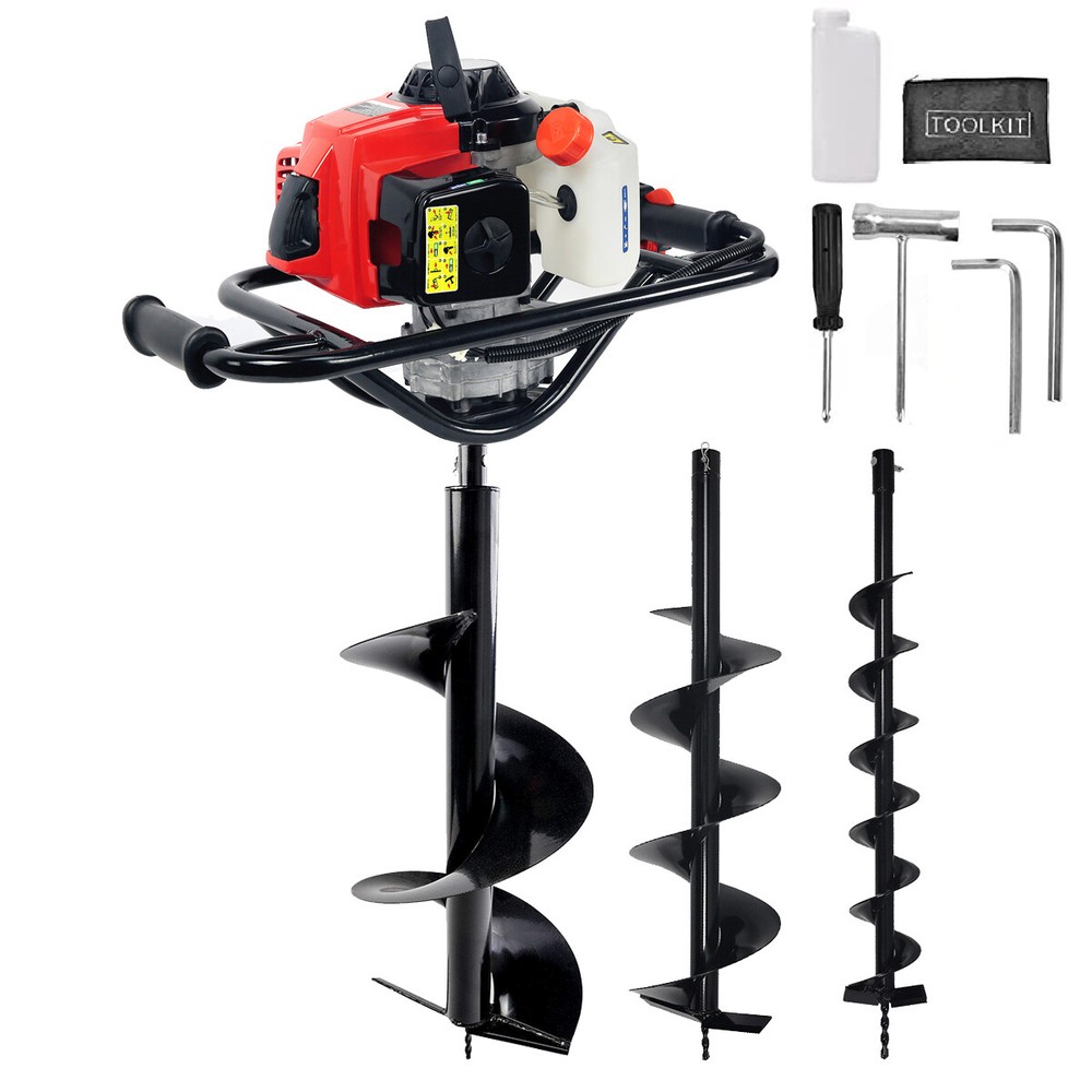 XtremepowerUS 2.5HP Post Hole Digger Earth Auger Powerhead EPA Include 4" 8"