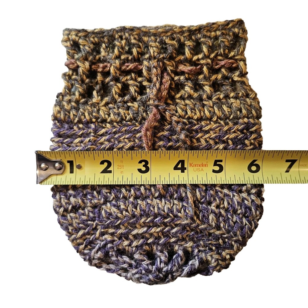 Hand Made Crochet Drawstring Trinket Bag