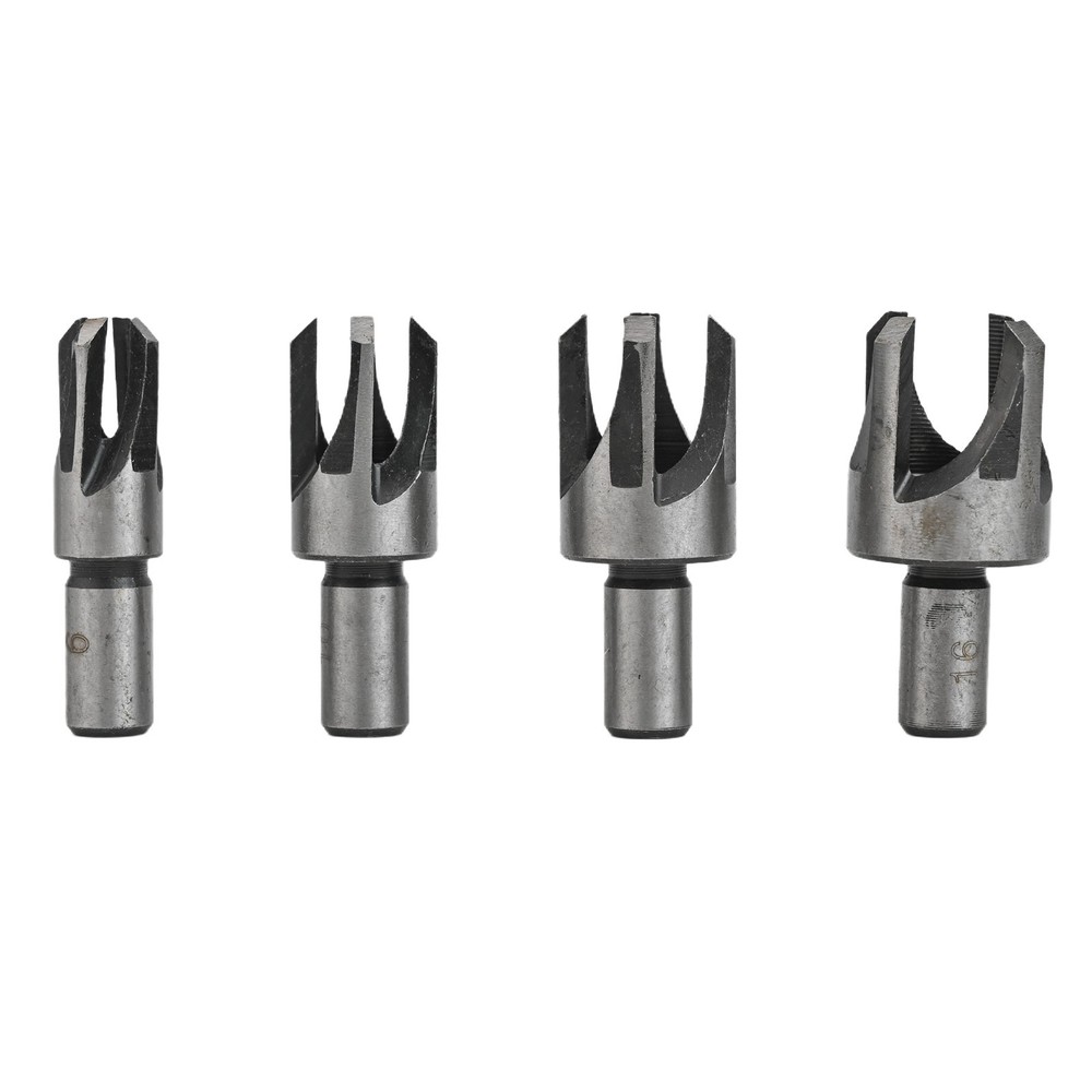 Four Flute Design Dowel Drill Bits Set High Efficiency Woodworking Tool 8Pcs