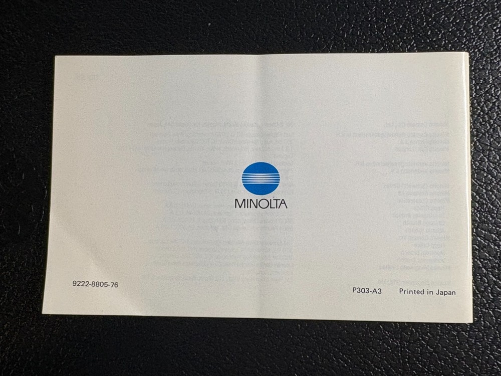 Minolta Power Grip 2 Set Owners Manual