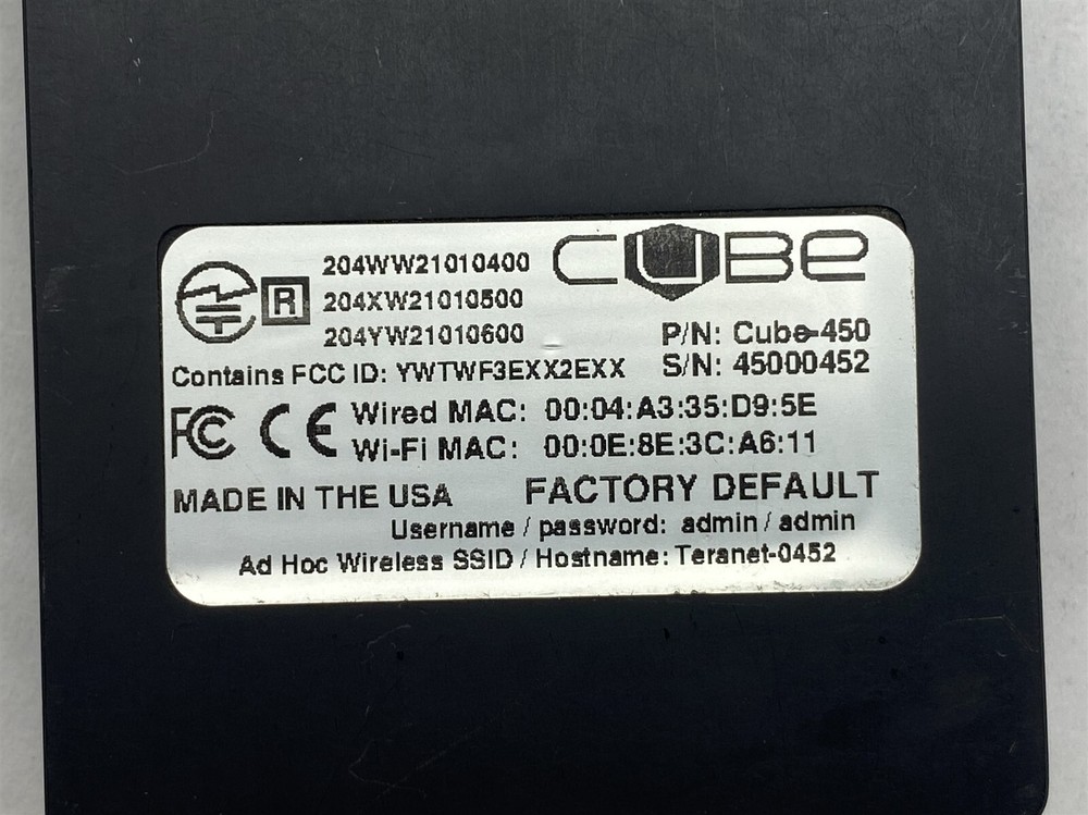 Teradek Cube 450 RX Wireless HDMI Video Decoder Dual Band WiFi External USB Port
