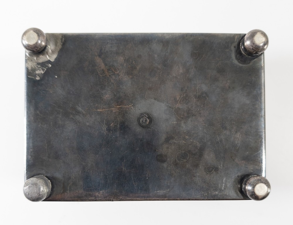 Antique Krupp Berndorf German Silverplate Etrog Sugar Box