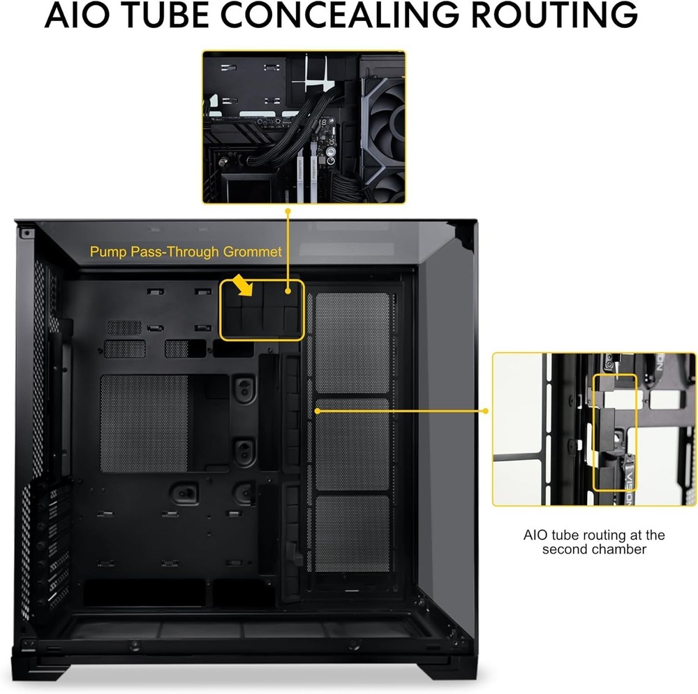 O11 Vision Compact ATX Computer Case: Tempered Glass & Back Connect Support