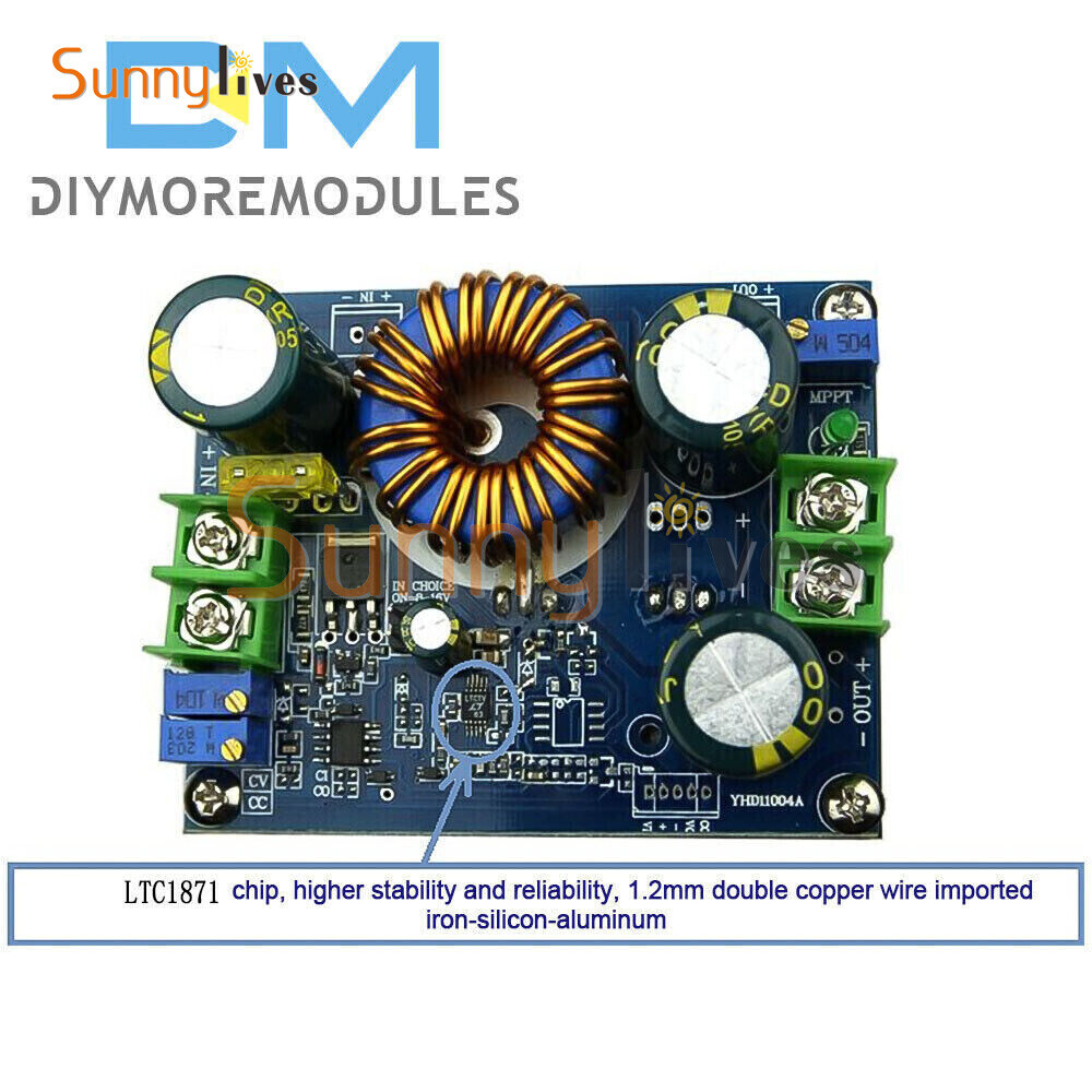 600W DC-DC Solar MPPT Boost Module Constant Voltage Constant Current Regulators