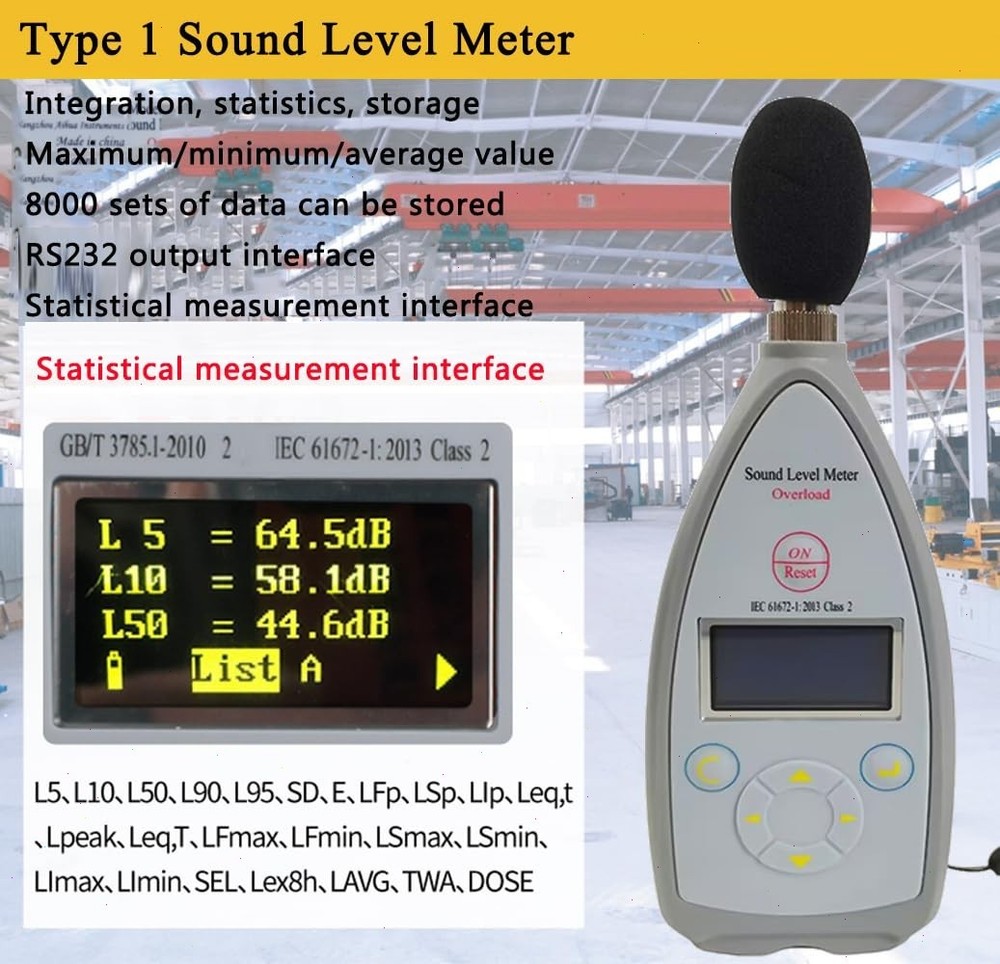 Type 2 Noise Meter Sound Level Meter Tester with Integrating Function 30~130dBA