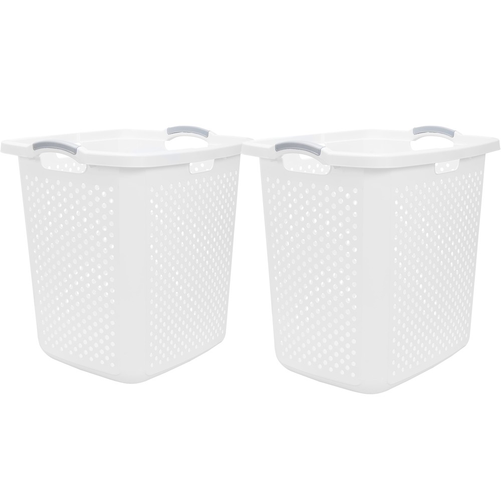Large Laundry Hamper, 2.5 Bushel, White