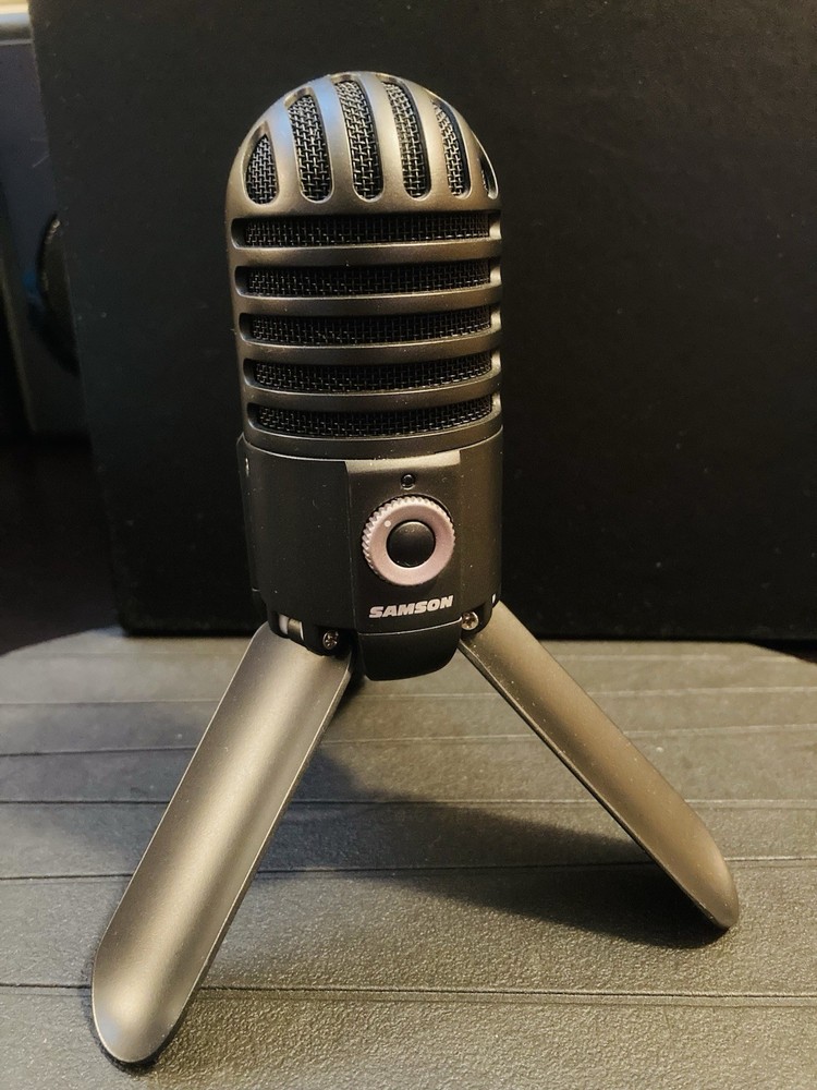 Samson Meteor USB Microphone Black Freestanding with Mute Button
