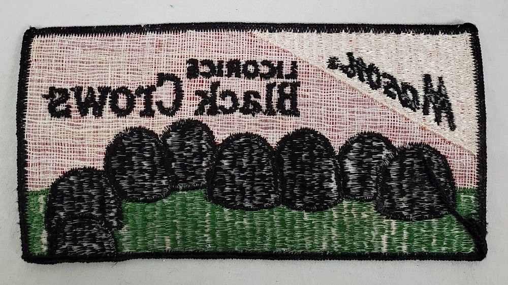 Mason: Licorice Black Crows - Rectangle Sew on Patch - NOS - 001
