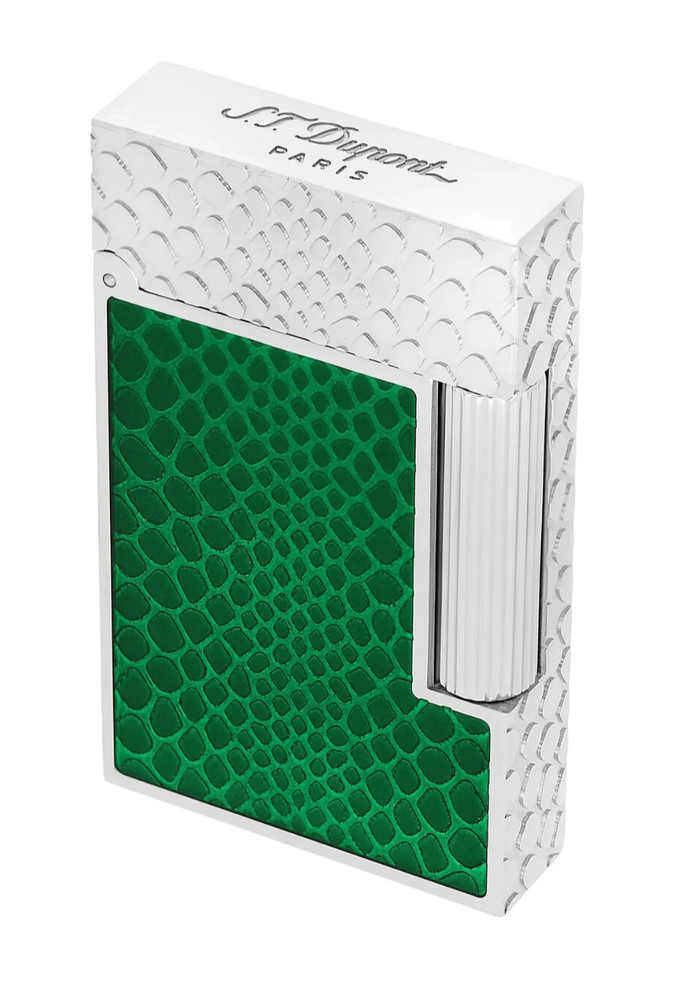 BRIZARD & CO YEAR OF THE SNAKE GREEN SILVER CUTTER REAL PYTHON LEATHER CUSTOM