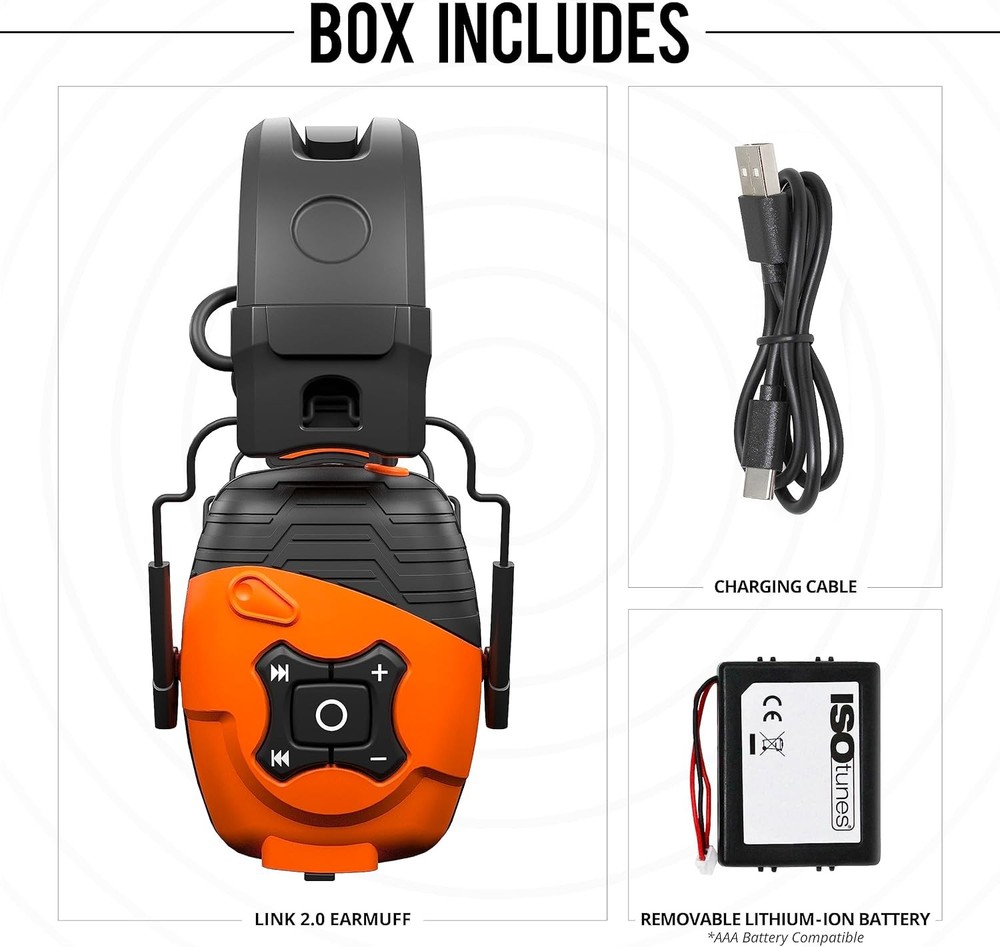 ISOtunes LINK Bluetooth Earmuff 25NRR Safety