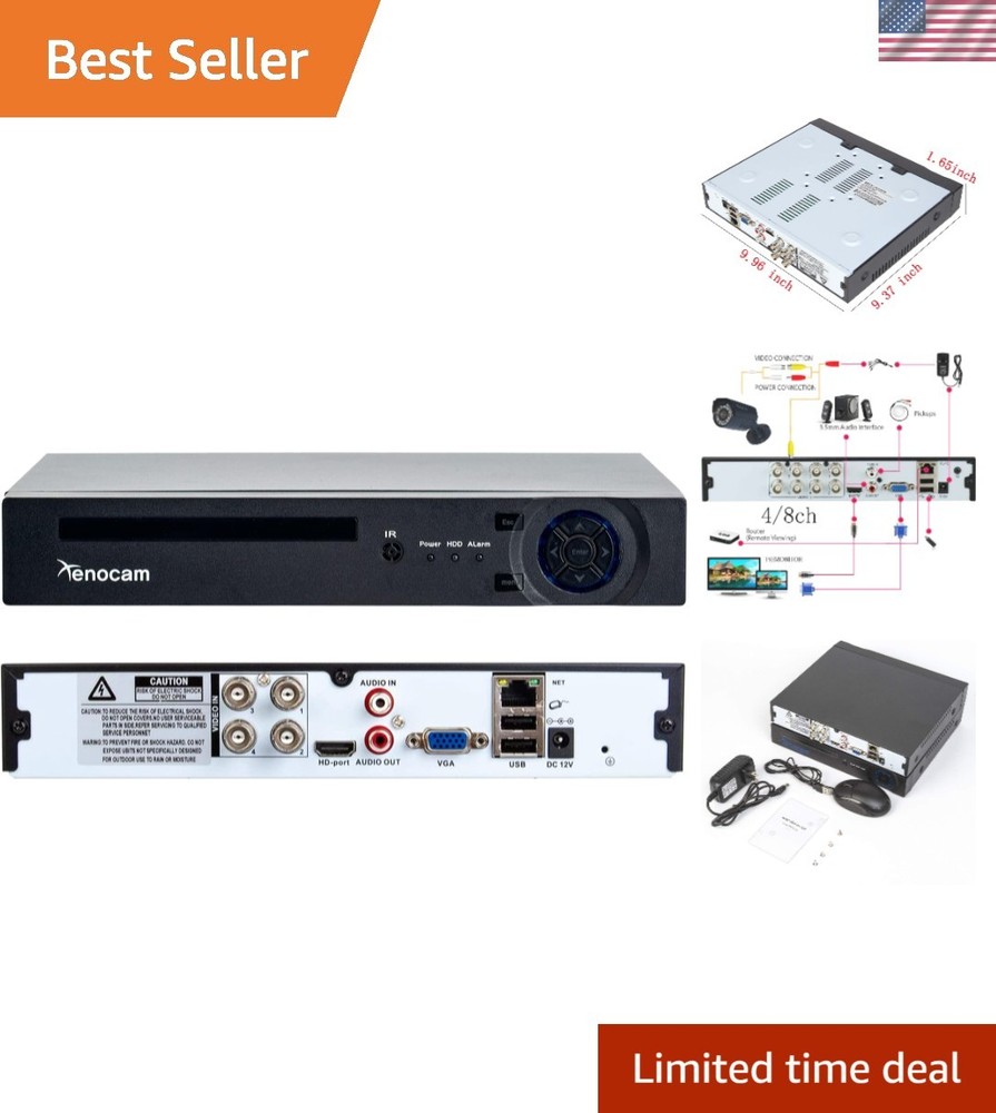 4CH 1080N Hybrid DVR for AHD, TVI & CVI Cameras - Efficient Security Solution
