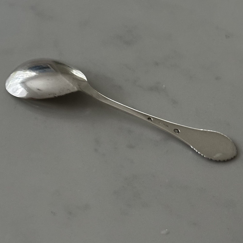 Silver Spoon Fan Tip Design Danish Denmark Approx 6” 830 Silver