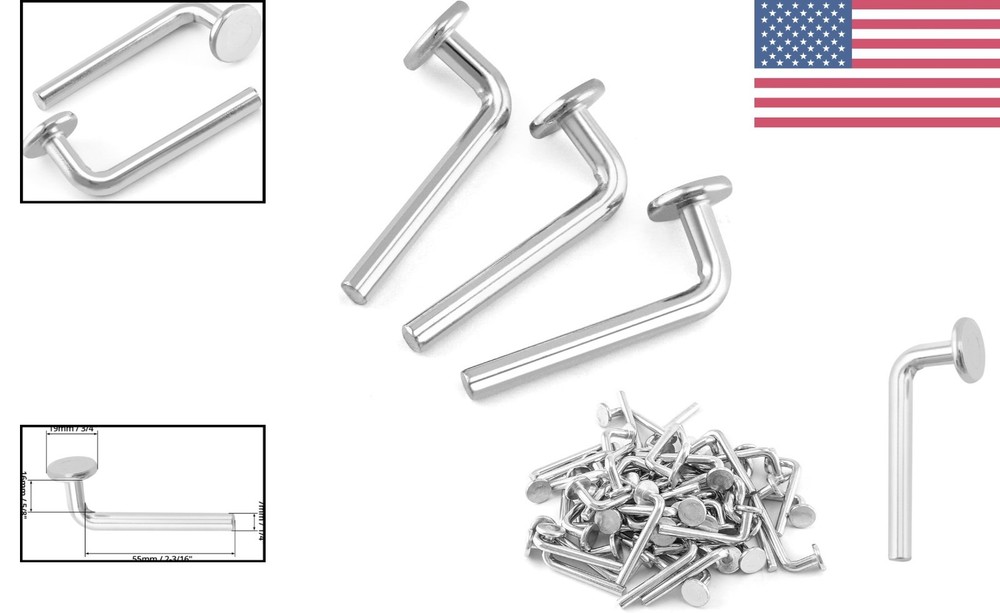 Universal Heavy-Duty Pallet Rack Drop Pins - 100 Pcs M7x55mm Security Solution