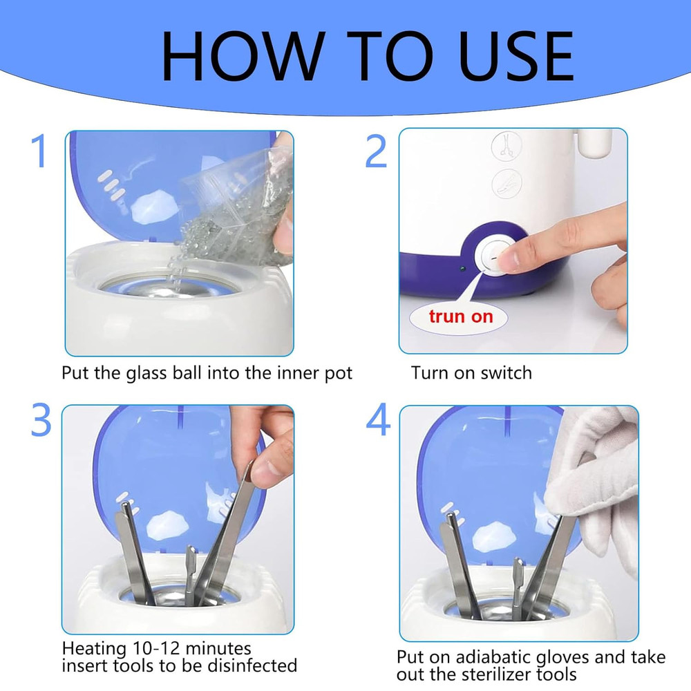 Nail Tool Sterilizer Machine,High Temperature Sterilization Nail Tool Cleaning P