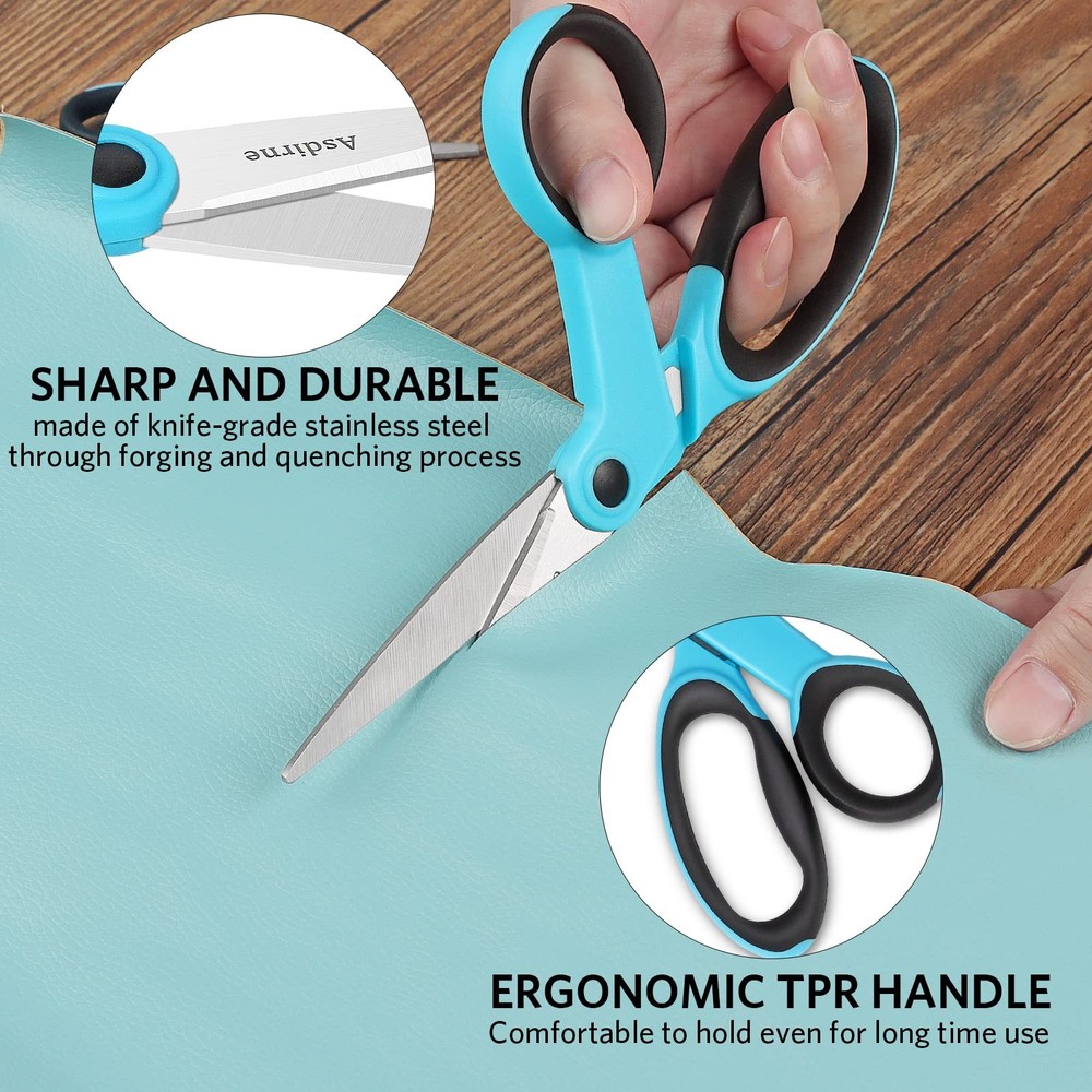 Asdirne Premium sewing Scissors Bundle, Perfect Sewing Partners, Sharp Blue