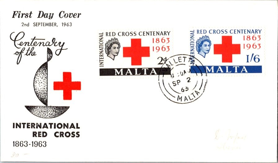 Malta Scott 292-293 Pencil address.