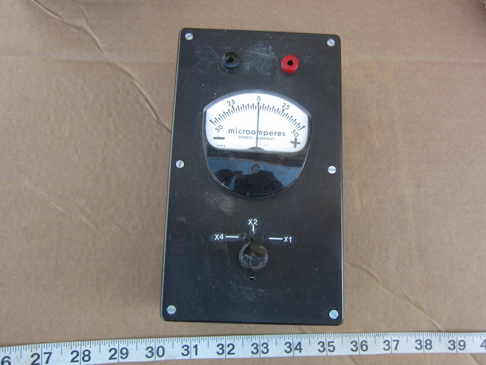 Hammond 4¼"x7½"x2½" DC Microamper Meter, Used