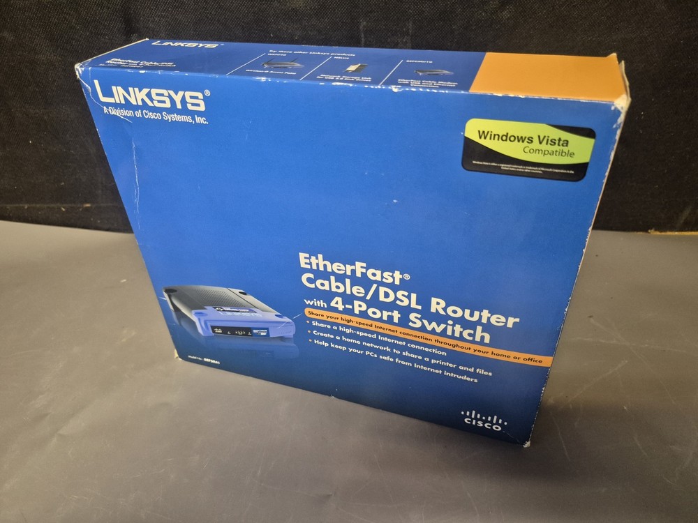 New Linksys Cable/DSL Router Model BEFSR41 Wired Etherfast With 4 Port Switch