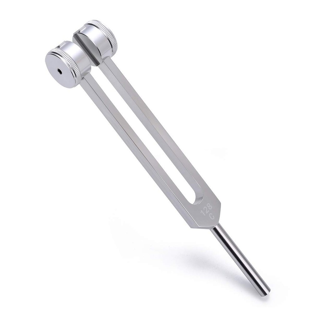 C-128 Frequency Tuning Fork - Aluminum Alloy Healing Tool with Percussion Hammer