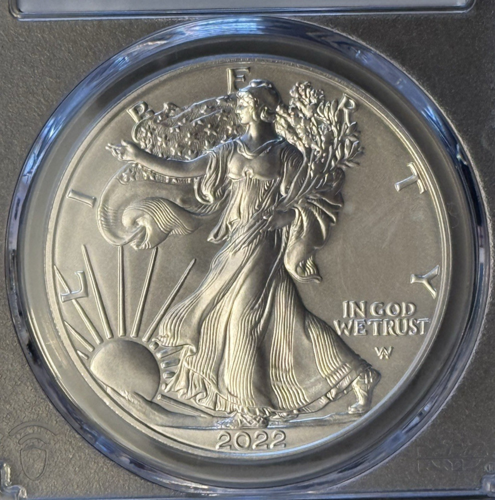 2022-W Burnished Silver Eagle PCGS SP69 FIRST STRIKE (Flag Label)