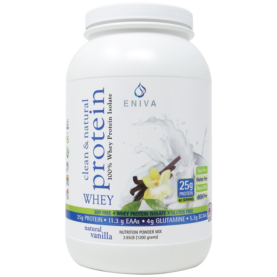 ENIVA Clean & Natural 100% Protein Isolate Powder, Grass Fed