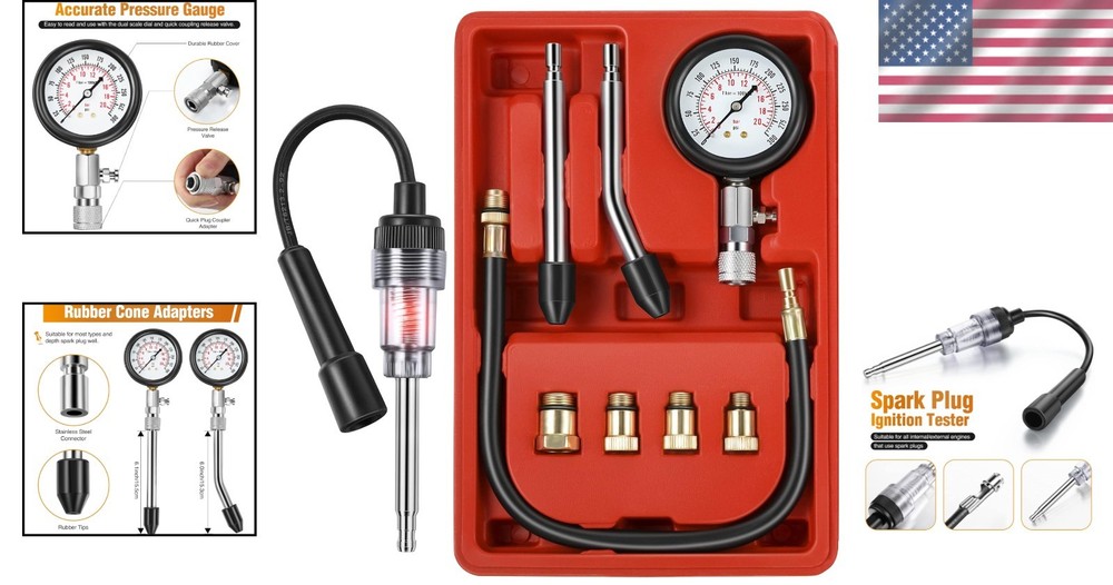 Complete Compression Testing Kit - Car & Motorcycle