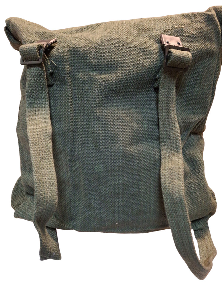 Canvas Haversack bag in olive green