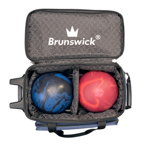 Brunswick Quest 2 Ball Roller Bowling Bag Blue