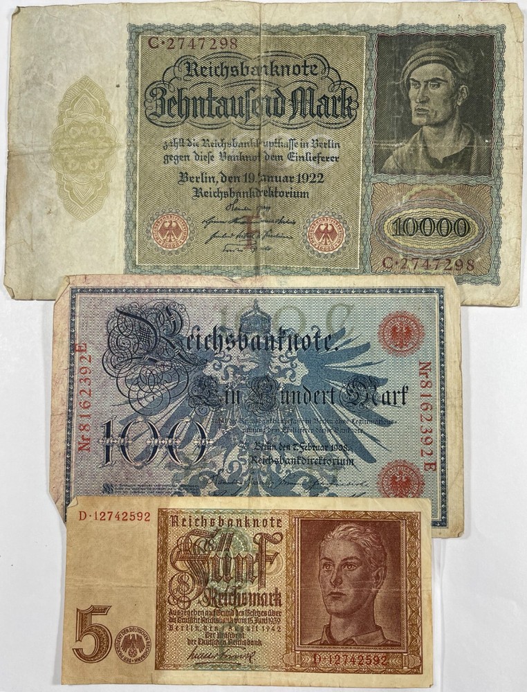 Germany 7 Diff. old notes mixed grades (#768)
