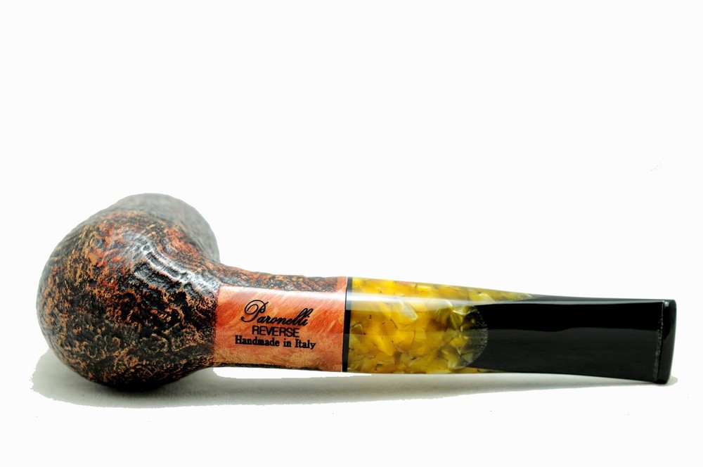 Brand new briar pipe PARONELLI calabash reverse sandblast handmade