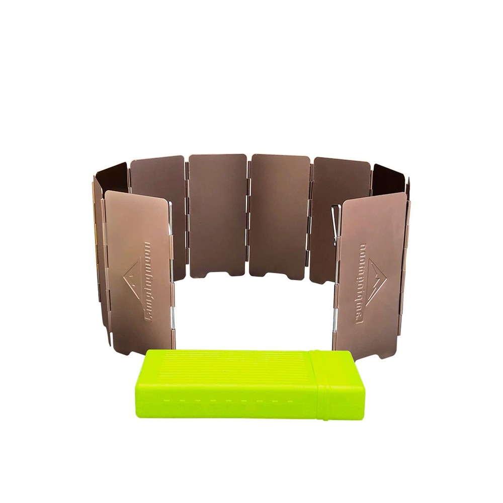 CAMPINGMOON 10-Plates Foldable Windscreen Folding Camp Stove Windshield