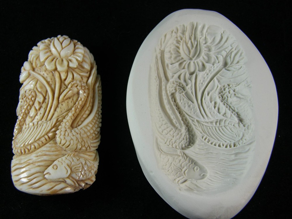 Swans / Fish Polymer Clay Mold (#MD1301)