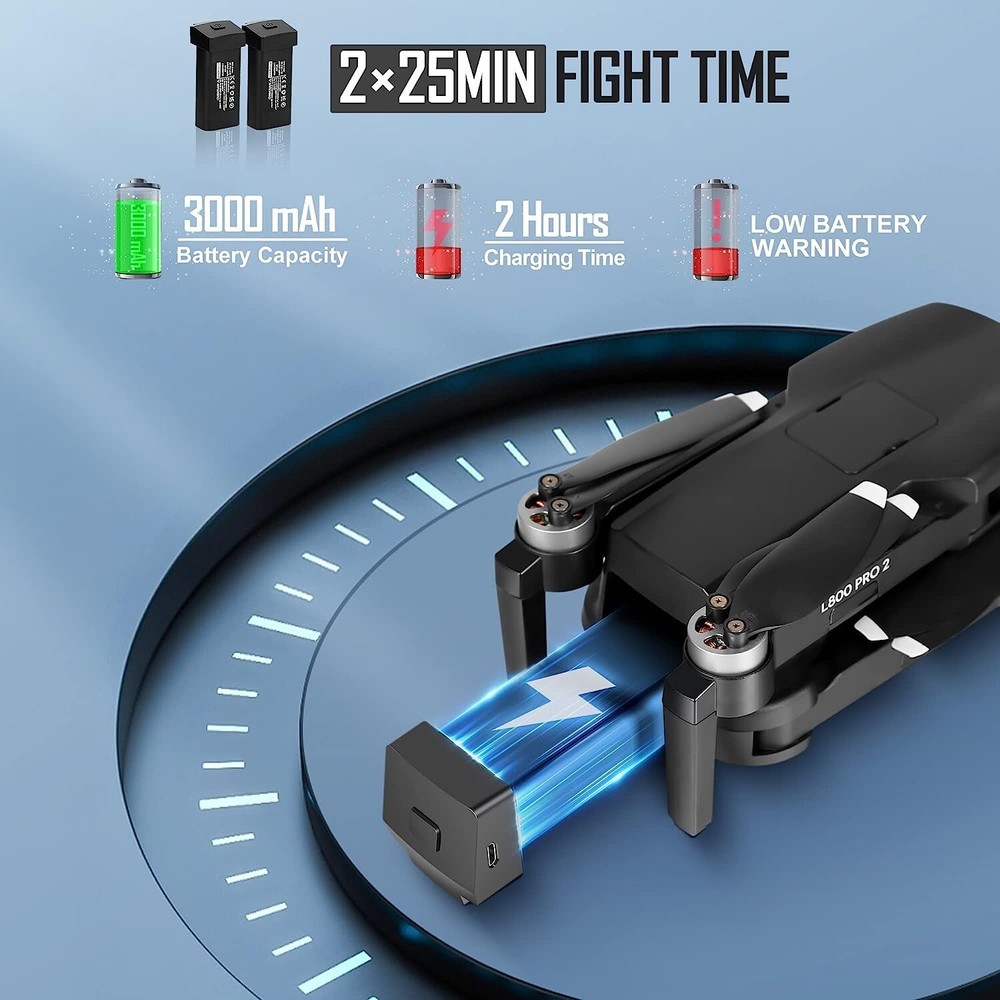 Drones with 4K Camera Foldable RC Quadcopter 50 Minutes Flight Time App Control