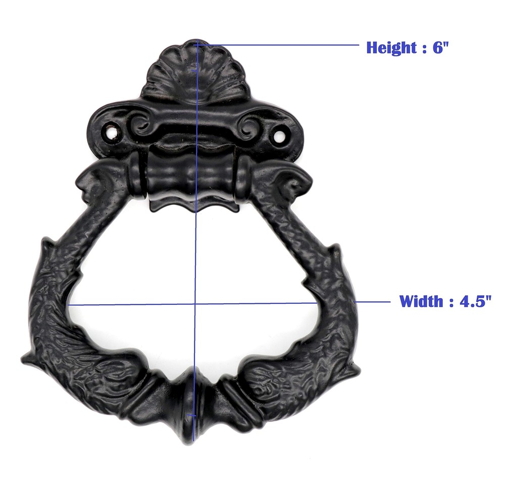Cast Iron Door Knocker Medieval Victorian Style Front Decor Hardware Accessory
