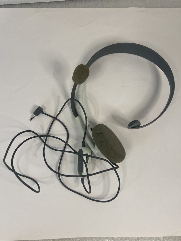 Microsoft Xbox 360 Communicator White/Gray Headband Headset Untested