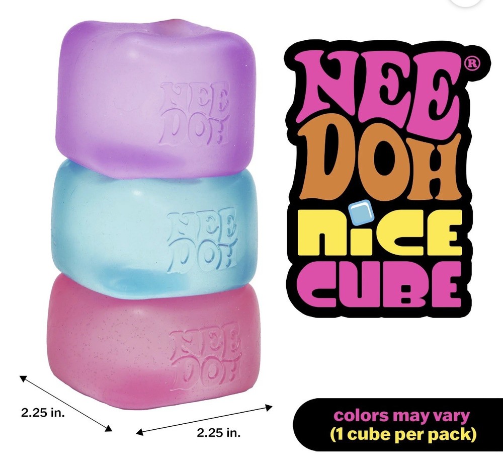 NeeDoh Nice Cubes Ice Cube Toy Fidget Super Solid Squish